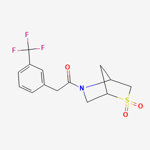 1-(2,2-Dioxido-2-thia-5-azabicyclo[2.2.1]heptan-5-yl)-2-(3-(trifluoromethyl)phenyl)ethanone