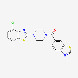 molecular formula C19H15ClN4OS2 B2779488 Benzo[d]thiazol-6-yl(4-(4-chlorobenzo[d]thiazol-2-yl)piperazin-1-yl)methanone CAS No. 897480-04-5