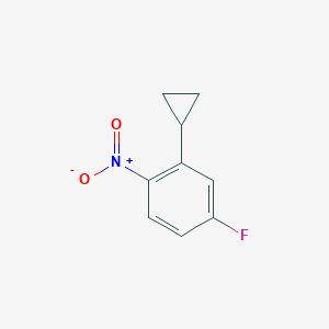 molecular formula C9H8FNO2 B2779505 2-Cyclopropyl-4-fluoro-1-nitrobenzene CAS No. 2088324-31-4