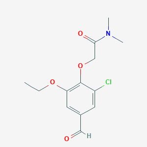 molecular formula C13H16ClNO4 B2779508 2-(2-chloro-6-ethoxy-4-formylphenoxy)-N,N-dimethylacetamide CAS No. 746630-78-4