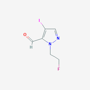 molecular formula C6H6FIN2O B2779514 1-(2-Fluoroethyl)-4-iodo-1H-pyrazole-5-carbaldehyde CAS No. 2101195-51-9