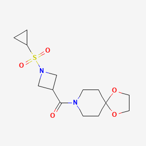 (1-(Cyclopropylsulfonyl)azetidin-3-yl)(1,4-dioxa-8-azaspiro[4.5]decan-8-yl)methanone