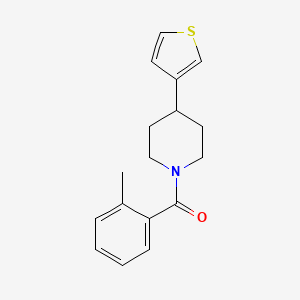 molecular formula C17H19NOS B2779534 (4-(Thiophen-3-yl)piperidin-1-yl)(o-tolyl)methanone CAS No. 1396851-31-2