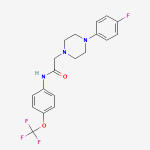 molecular formula C19H19F4N3O2 B2779536 2-(4-(4-氟苯基)哌嗪-1-基)-N-(4-(三氟甲氧基)苯基)乙酰胺 CAS No. 161290-83-1