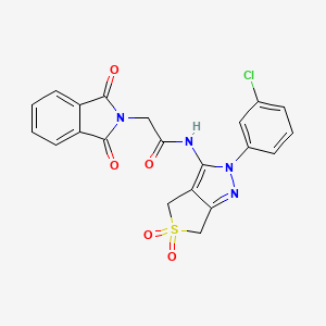 N-(2-(3-chlorophenyl)-5,5-dioxido-4,6-dihydro-2H-thieno[3,4-c]pyrazol-3-yl)-2-(1,3-dioxoisoindolin-2-yl)acetamide