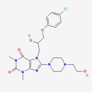 7-(3-(4-chlorophenoxy)-2-hydroxypropyl)-8-(4-(2-hydroxyethyl)piperazin-1-yl)-1,3-dimethyl-1H-purine-2,6(3H,7H)-dione