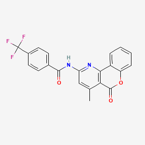 N-(4-methyl-5-oxochromeno[4,3-b]pyridin-2-yl)-4-(trifluoromethyl)benzamide