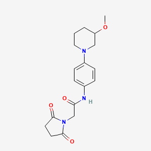 2-(2,5-dioxopyrrolidin-1-yl)-N-(4-(3-methoxypiperidin-1-yl)phenyl)acetamide