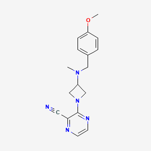 3-(3-{[(4-Methoxyphenyl)methyl](methyl)amino}azetidin-1-yl)pyrazine-2-carbonitrile