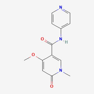 molecular formula C13H13N3O3 B2779562 4-methoxy-1-methyl-6-oxo-N-(pyridin-4-yl)-1,6-dihydropyridine-3-carboxamide CAS No. 2034526-70-8