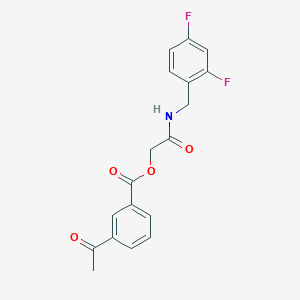 {[(2,4-DIFLUOROPHENYL)METHYL]CARBAMOYL}METHYL 3-ACETYLBENZOATE