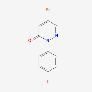 molecular formula C10H6BrFN2O B2779575 5-Bromo-2-(4-fluorophenyl)pyridazin-3(2H)-one CAS No. 2092302-13-9