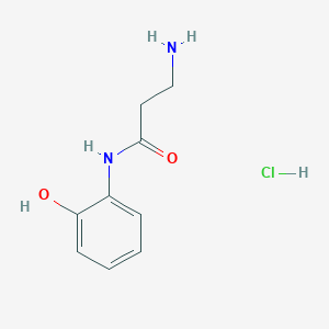molecular formula C9H13ClN2O2 B2779582 3-Amino-N-(2-hydroxyphenyl)propanamide;hydrochloride CAS No. 2580254-34-6