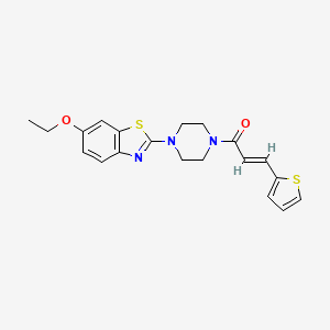 molecular formula C20H21N3O2S2 B2779592 6-乙氧基-2-{4-[(2E)-3-(2-噻吩基)丙-2-烯酰基]哌嗪-1-基}-1,3-苯并噻唑 CAS No. 897470-41-6