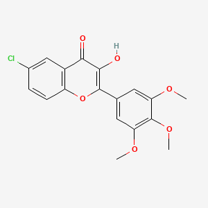 6-Chloro-3-hydroxy-2-(3,4,5-trimethoxyphenyl)chromen-4-one