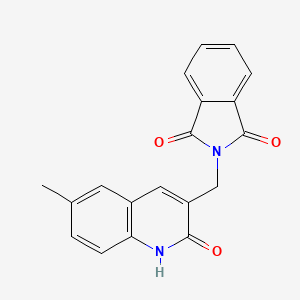molecular formula C19H14N2O3 B2779603 2-[(6-methyl-2-oxo-1,2-dihydroquinolin-3-yl)methyl]-2,3-dihydro-1H-isoindole-1,3-dione CAS No. 2109409-76-7