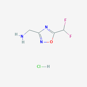 [5-(Difluoromethyl)-1,2,4-oxadiazol-3-yl]methanamine;hydrochloride