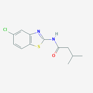 molecular formula C12H13ClN2OS B277961 N-(5-chloro-1,3-benzothiazol-2-yl)-3-methylbutanamide 