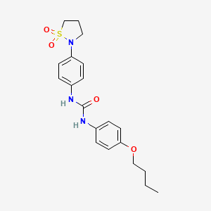 1-(4-Butoxyphenyl)-3-(4-(1,1-dioxidoisothiazolidin-2-yl)phenyl)urea
