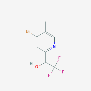 molecular formula C8H7BrF3NO B2779630 1-(4-Bromo-5-methylpyridin-2-yl)-2,2,2-trifluoroethanol CAS No. 1382851-48-0