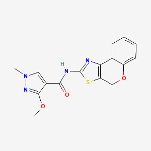 molecular formula C16H14N4O3S B2779636 N-(4H-chromeno[4,3-d]thiazol-2-yl)-3-methoxy-1-methyl-1H-pyrazole-4-carboxamide CAS No. 1203324-00-8
