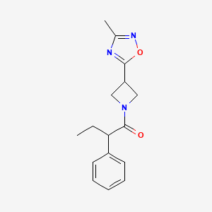 molecular formula C16H19N3O2 B2779650 1-(3-(3-Methyl-1,2,4-oxadiazol-5-yl)azetidin-1-yl)-2-phenylbutan-1-one CAS No. 1286710-98-2