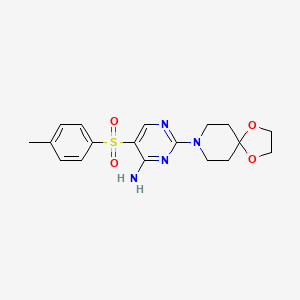 2-(1,4-Dioxa-8-azaspiro[4.5]decan-8-yl)-5-tosylpyrimidin-4-amine