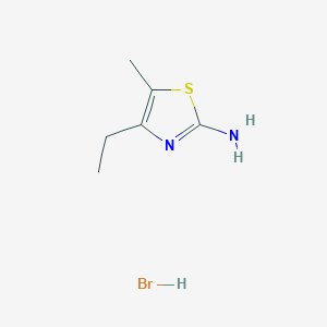 molecular formula C6H11BrN2S B2779661 4-Ethyl-5-methyl-1,3-thiazol-2-amine hydrobromide CAS No. 30709-59-2; 82514-55-4