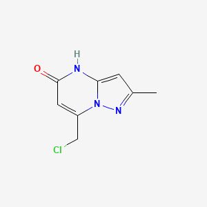molecular formula C8H8ClN3O B2779663 7-(氯甲基)-2-甲基吡唑并[1,5-a]嘧啶-5(4H)-酮 CAS No. 832737-54-9