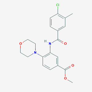 molecular formula C20H21ClN2O4 B277967 Methyl 3-[(4-chloro-3-methylbenzoyl)amino]-4-(4-morpholinyl)benzoate 
