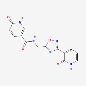 molecular formula C14H11N5O4 B2779670 6-氧-N-((3-(2-氧代-1,2-二氢吡啶-3-基)-1,2,4-噁二唑-5-基)甲基)-1,6-二氢吡啶-3-羧酰胺 CAS No. 2034284-92-7