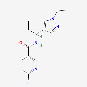 N-[1-(1-ethyl-1H-pyrazol-4-yl)propyl]-6-fluoropyridine-3-carboxamide