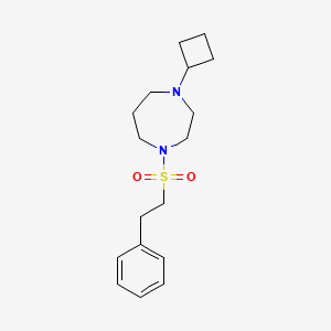 molecular formula C17H26N2O2S B2779673 1-环丁基-4-(苯乙基磺酰)-1,4-二氮杂环庚烷 CAS No. 2176070-32-7