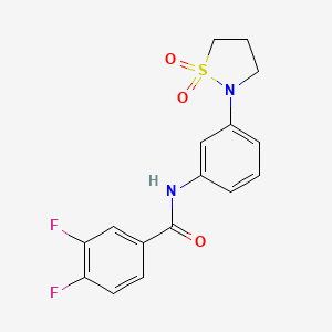 N-(3-(1,1-dioxidoisothiazolidin-2-yl)phenyl)-3,4-difluorobenzamide