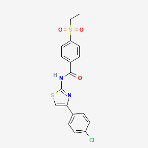 N-(4-(4-chlorophenyl)thiazol-2-yl)-4-(ethylsulfonyl)benzamide