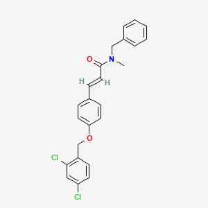 molecular formula C24H21Cl2NO2 B2779691 (E)-N-benzyl-3-{4-[(2,4-dichlorobenzyl)oxy]phenyl}-N-methyl-2-propenamide CAS No. 477888-88-3