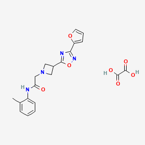 molecular formula C20H20N4O7 B2779704 2-(3-(3-(呋喃-2-基)-1,2,4-噁二唑-5-基)氮杂环丙烷-1-基)-N-(邻甲苯基)乙酰胺 草酸盐 CAS No. 1428347-93-6