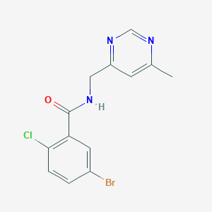 molecular formula C13H11BrClN3O B2779713 5-溴-2-氯-N-((6-甲基嘧啶-4-基)甲基)苯甲酰胺 CAS No. 2177365-46-5