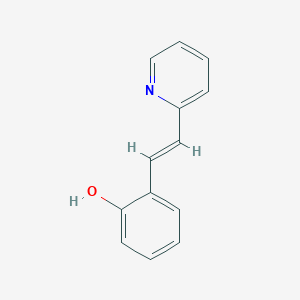 molecular formula C13H11NO B2779721 2-[(E)-2-pyridin-2-ylvinyl]phenol CAS No. 19087-55-9; 77377-06-1; 77403-53-3