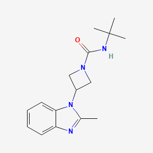 molecular formula C16H22N4O B2779729 N-Tert-butyl-3-(2-methylbenzimidazol-1-yl)azetidine-1-carboxamide CAS No. 2380175-98-2