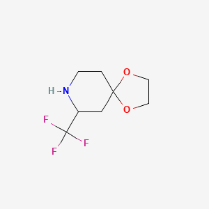 molecular formula C8H12F3NO2 B2779731 7-(Trifluoromethyl)-1,4-dioxa-8-azaspiro[4.5]decane CAS No. 2416231-61-1