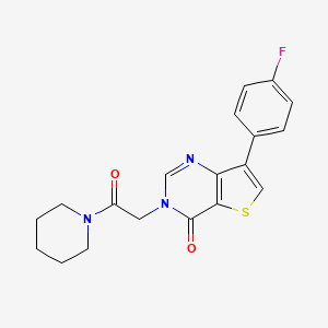 7-(4-fluorophenyl)-3-(2-oxo-2-piperidin-1-ylethyl)thieno[3,2-d]pyrimidin-4(3H)-one