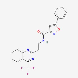 5-phenyl-N-(2-(4-(trifluoromethyl)-5,6,7,8-tetrahydroquinazolin-2-yl)ethyl)isoxazole-3-carboxamide