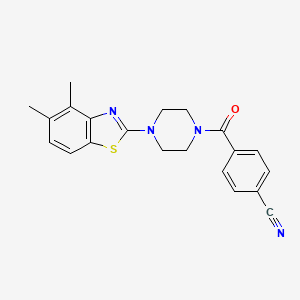 4-(4-(4,5-Dimethylbenzo[d]thiazol-2-yl)piperazine-1-carbonyl)benzonitrile