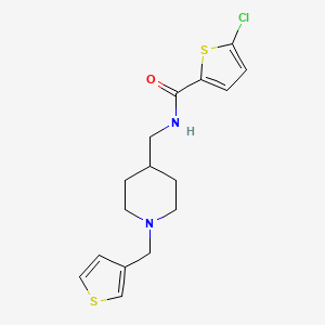 molecular formula C16H19ClN2OS2 B2779746 5-氯-N-((1-(噻吩-3-基甲基)哌啶-4-基)甲基)噻吩-2-甲酰胺 CAS No. 1235064-64-8