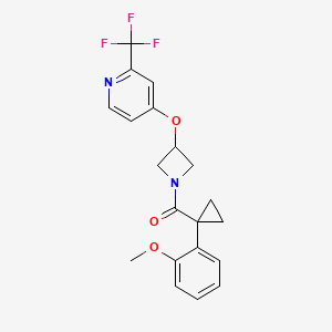 [1-(2-Methoxyphenyl)cyclopropyl]-[3-[2-(trifluoromethyl)pyridin-4-yl]oxyazetidin-1-yl]methanone