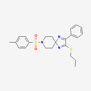 2-Phenyl-3-(propylthio)-8-tosyl-1,4,8-triazaspiro[4.5]deca-1,3-diene