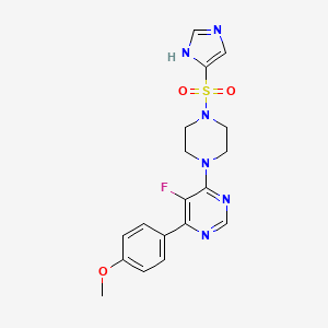 5-Fluoro-4-[4-(1H-imidazol-5-ylsulfonyl)piperazin-1-yl]-6-(4-methoxyphenyl)pyrimidine