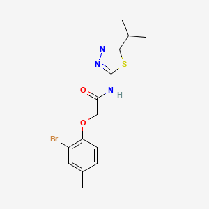 2-(2-bromo-4-methylphenoxy)-N-(5-isopropyl-1,3,4-thiadiazol-2-yl)acetamide