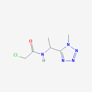molecular formula C6H10ClN5O B2779774 2-Chloro-N-[1-(1-methyltetrazol-5-yl)ethyl]acetamide CAS No. 2411256-91-0